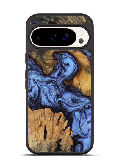 Pixel 9 Pro Wood Phone Case - Jasmine (Blue, 802110)