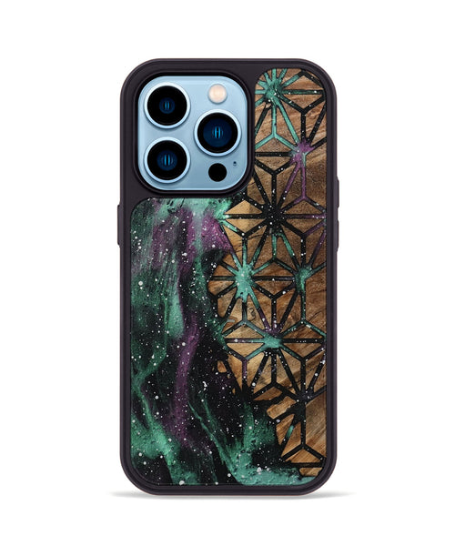 iPhone 14 Pro Wood Phone Case - Meir (Cosmos, 802144)