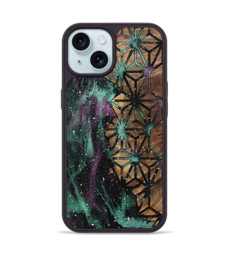 iPhone 15 Wood Phone Case - Meir (Cosmos, 802144)