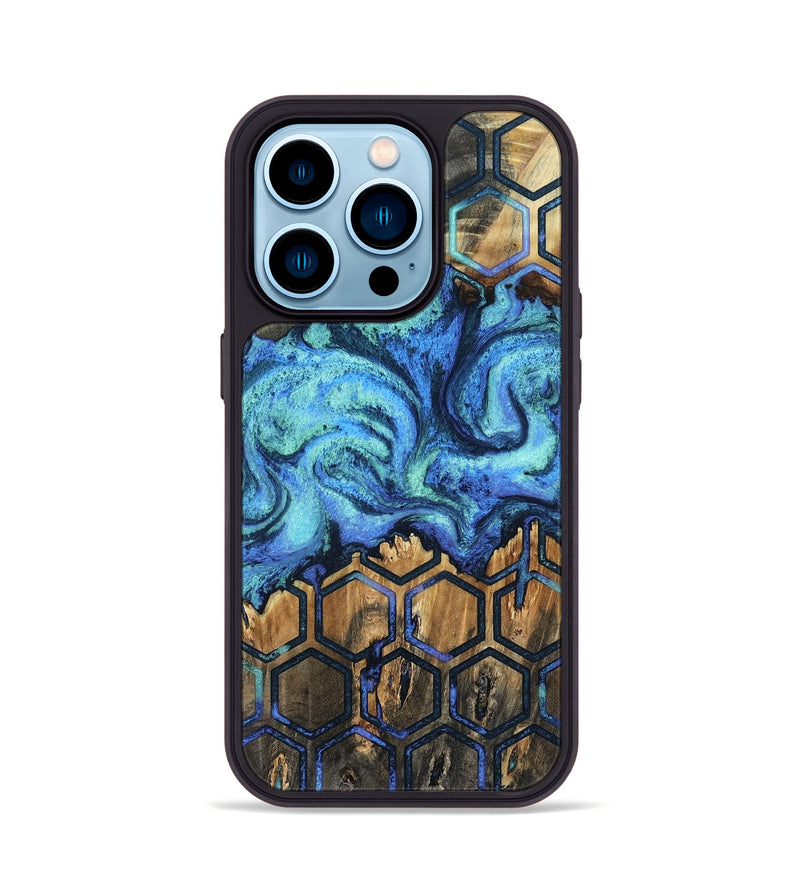 iPhone 14 Pro Wood Phone Case - Mettie (Pattern, 802162)