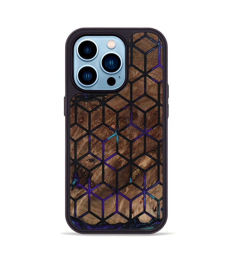 iPhone 14 Pro Wood Phone Case - Vickie (Pattern, 802163)