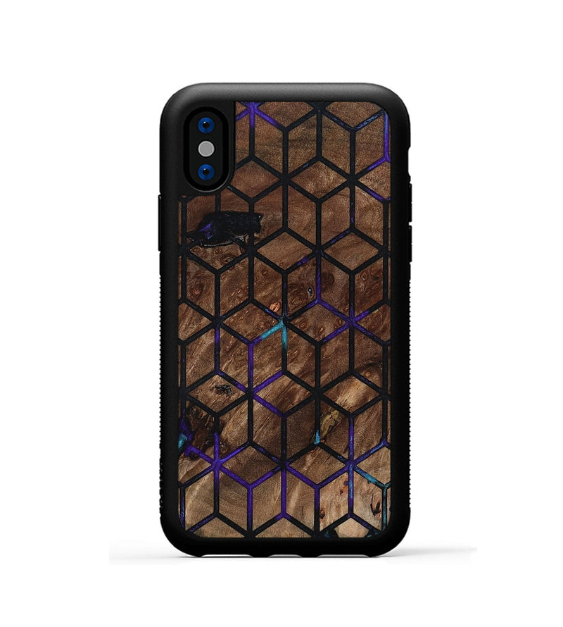 iPhone Xs Wood Phone Case - Vickie (Pattern, 802163)