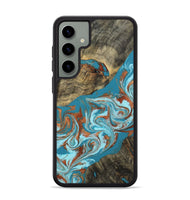 Galaxy S24 Plus Wood Phone Case - Edythe (Teal & Gold, 802164)