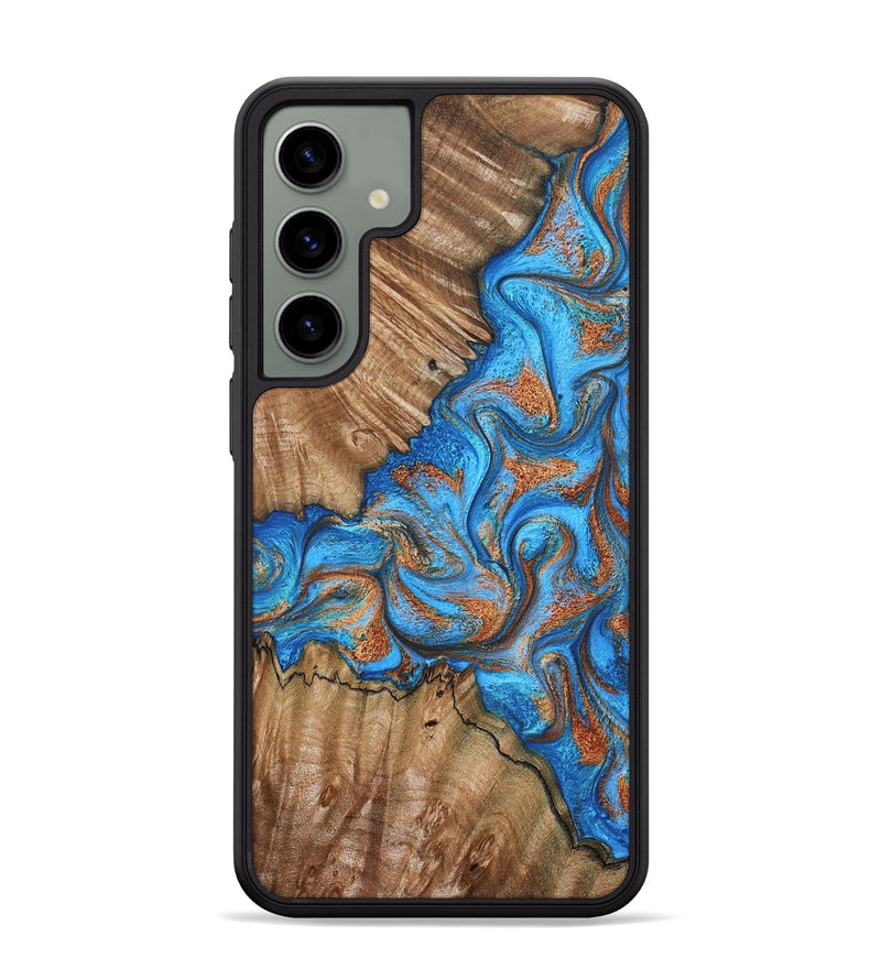 Galaxy S24 Plus Wood Phone Case - Lutie (Teal & Gold, 802165)