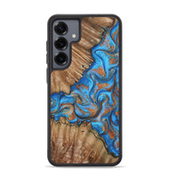 Galaxy S25 Plus Wood Phone Case - Lutie (Teal & Gold, 802165)