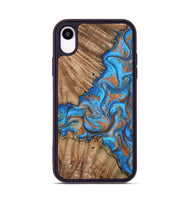 iPhone Xr Wood Phone Case - Lutie (Teal & Gold, 802165)