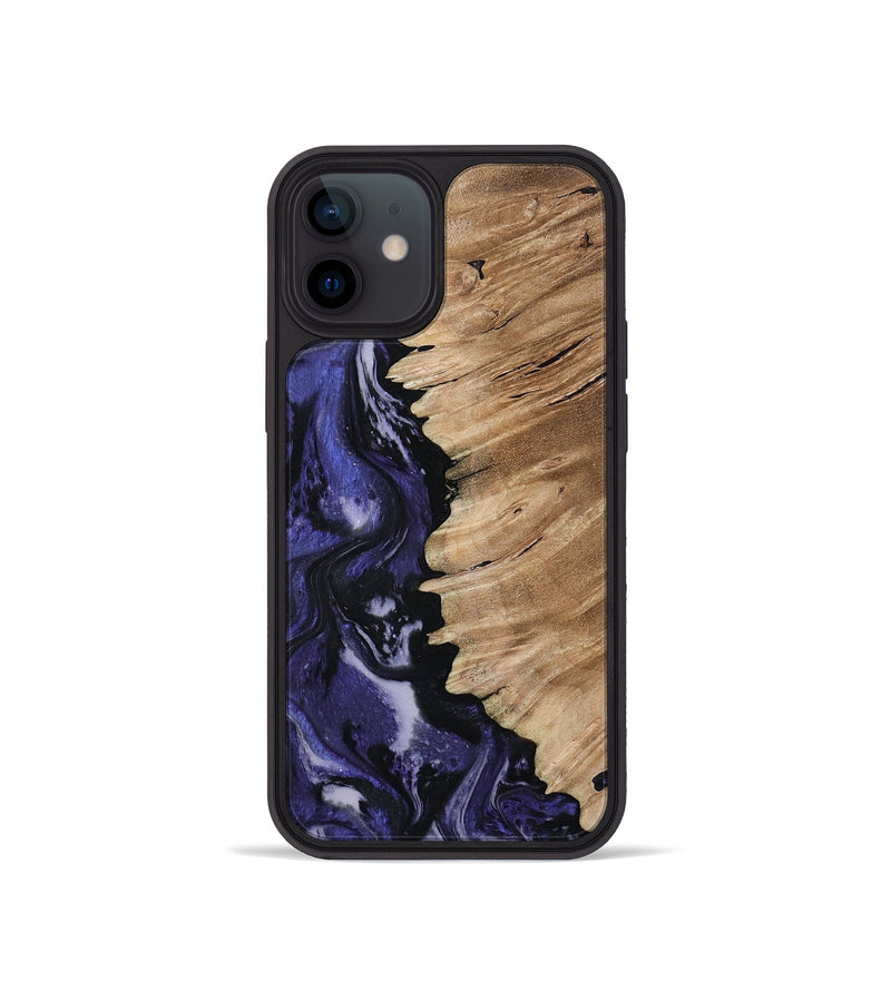 iPhone 12 mini Wood Phone Case - Karlee (Purple, 802166)