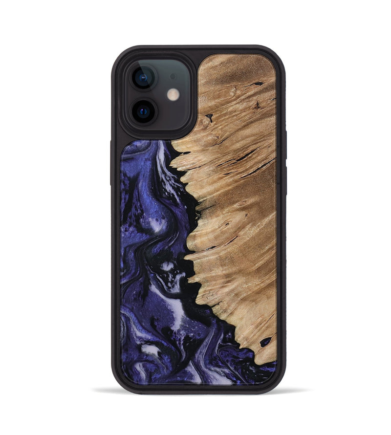 iPhone 12 Wood Phone Case - Karlee (Purple, 802166)