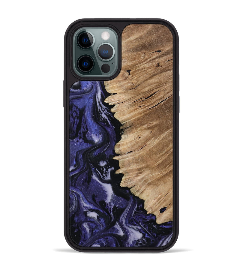iPhone 12 Pro Max Wood Phone Case - Karlee (Purple, 802166)