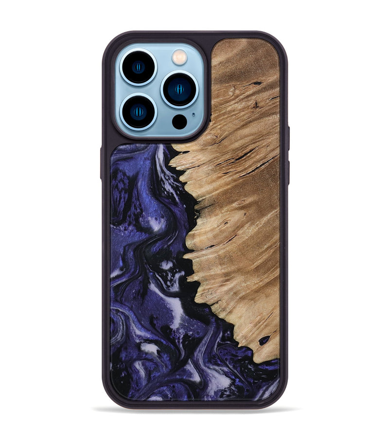iPhone 14 Pro Max Wood Phone Case - Karlee (Purple, 802166)