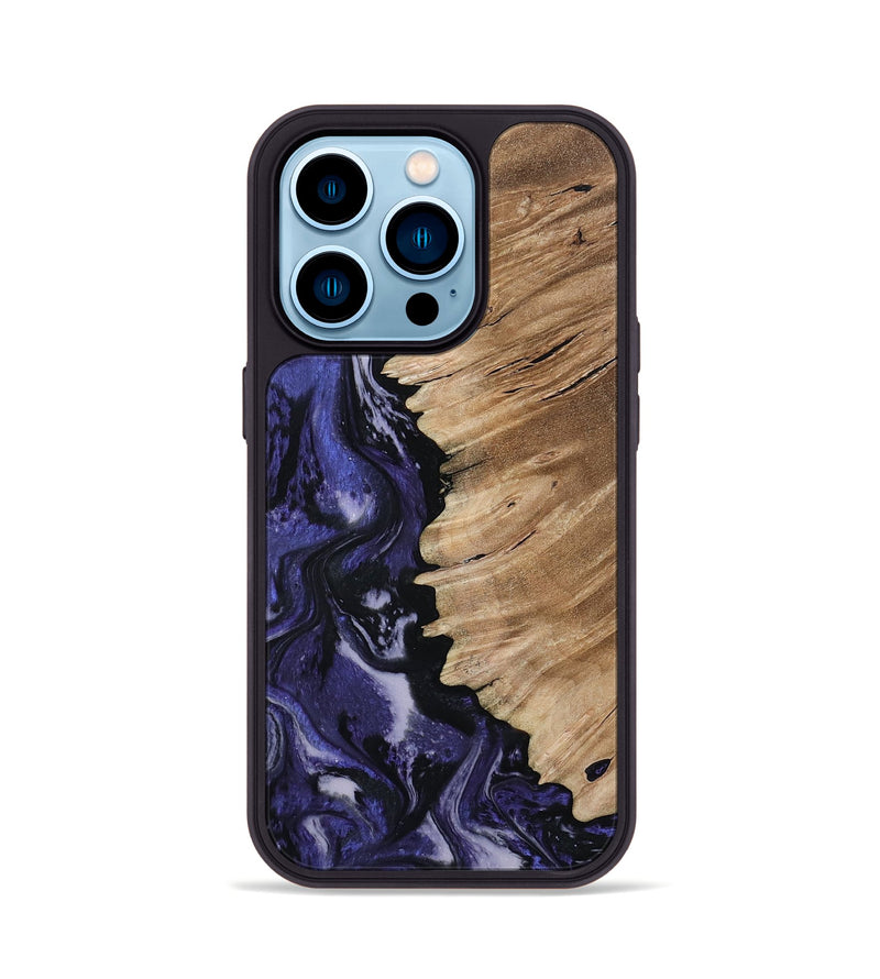 iPhone 14 Pro Wood Phone Case - Karlee (Purple, 802166)