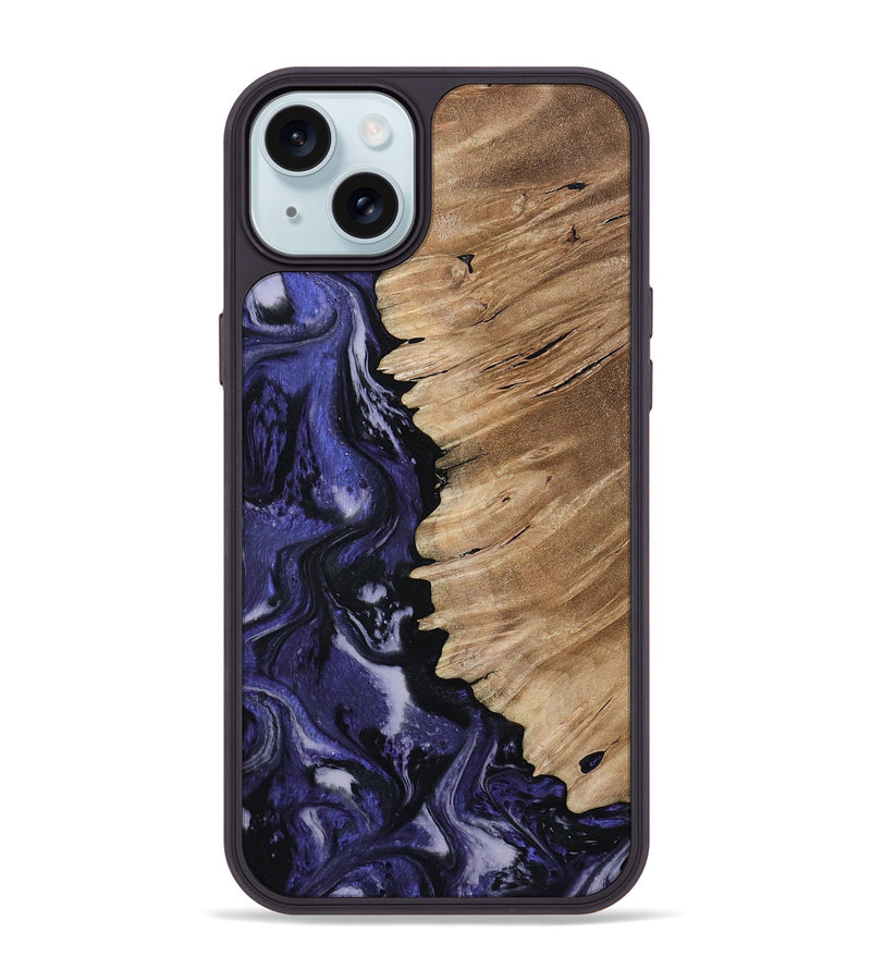 iPhone 15 Plus Wood Phone Case - Karlee (Purple, 802166)