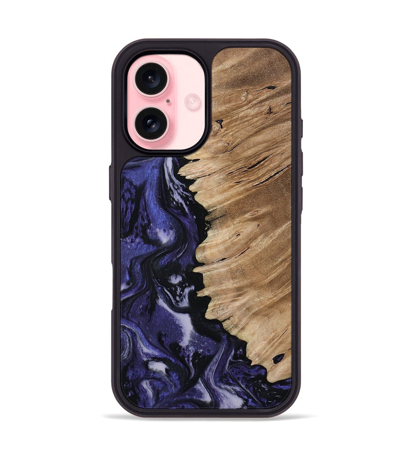 iPhone 16 Wood Phone Case - Karlee (Purple, 802166)