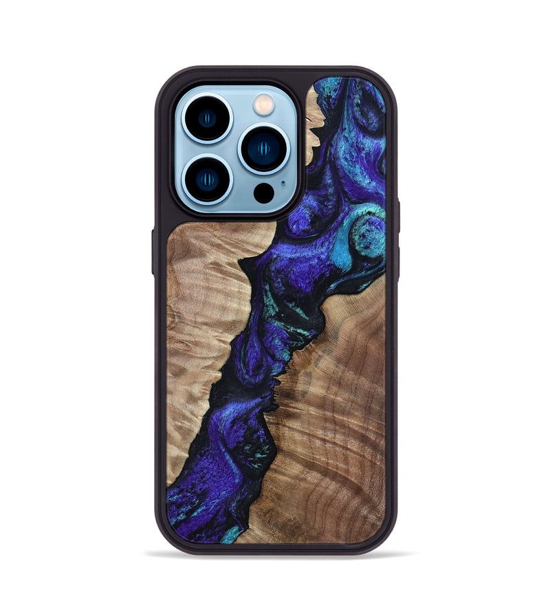 iPhone 14 Pro Wood Phone Case - Lynne (Purple, 802167)