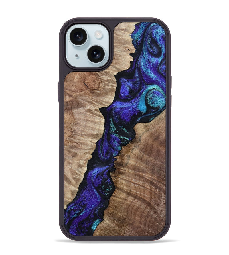iPhone 15 Plus Wood Phone Case - Lynne (Purple, 802167)