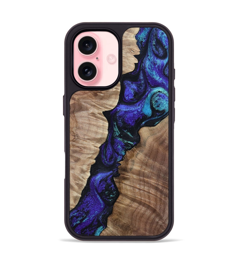 iPhone 16 Wood Phone Case - Lynne (Purple, 802167)