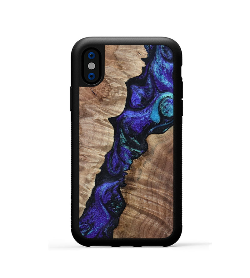 iPhone Xs Wood Phone Case - Lynne (Purple, 802167)