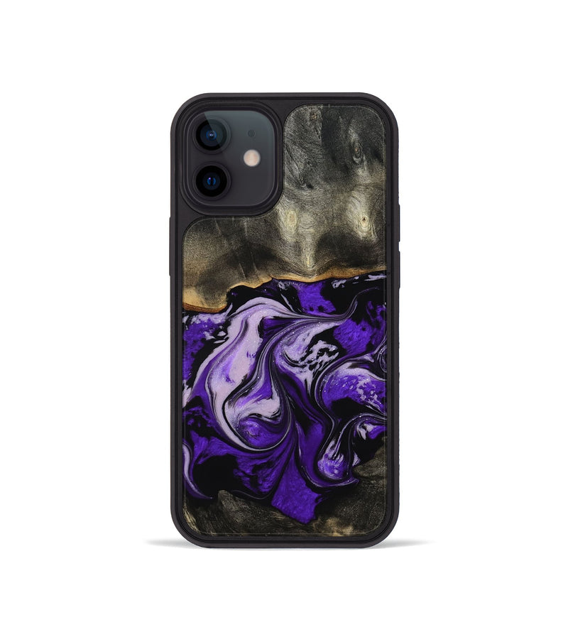 iPhone 12 mini Wood Phone Case - Esta (Purple, 802168)