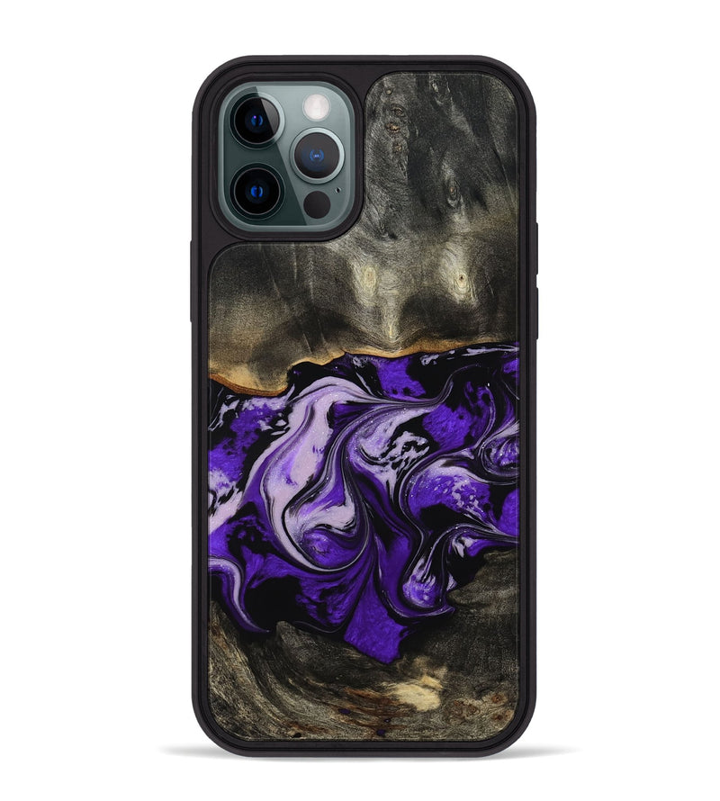 iPhone 12 Pro Max Wood Phone Case - Esta (Purple, 802168)