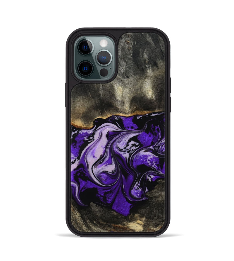 iPhone 12 Pro Wood Phone Case - Esta (Purple, 802168)