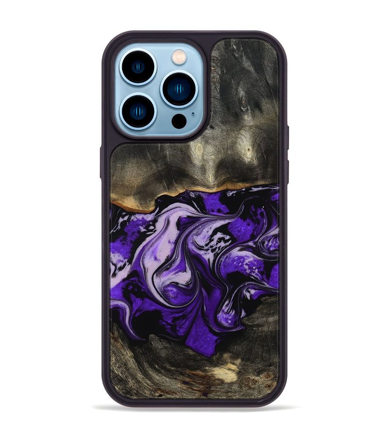 iPhone 14 Pro Max Wood Phone Case - Esta (Purple, 802168)