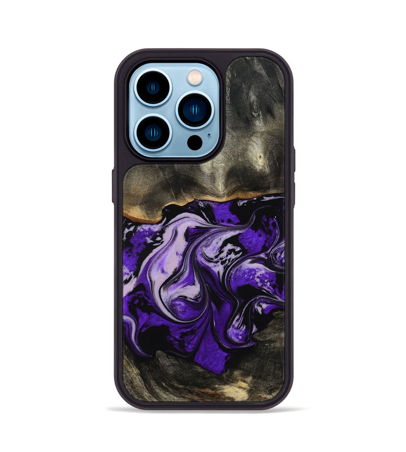 iPhone 14 Pro Wood Phone Case - Esta (Purple, 802168)