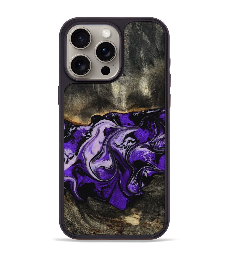 iPhone 15 Pro Max Wood Phone Case - Esta (Purple, 802168)