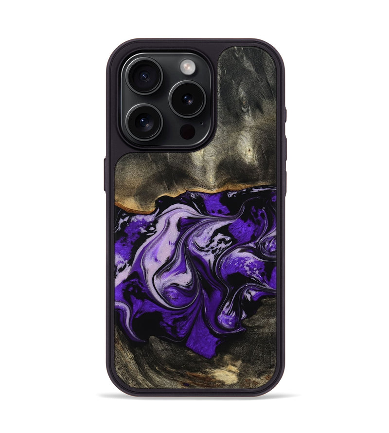 iPhone 15 Pro Wood Phone Case - Esta (Purple, 802168)