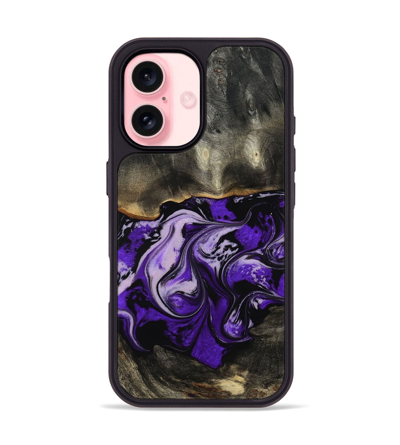 iPhone 16 Wood Phone Case - Esta (Purple, 802168)