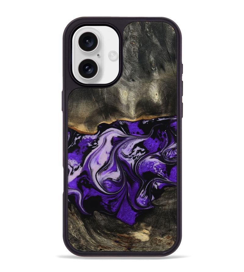 iPhone 16 Plus Wood Phone Case - Esta (Purple, 802168)