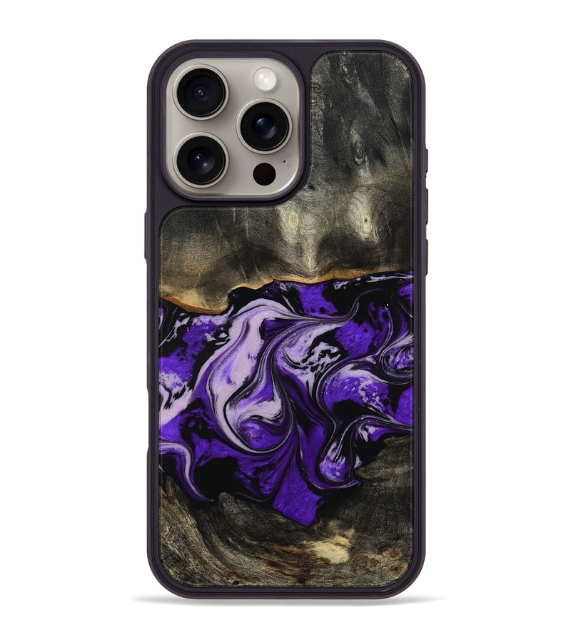 iPhone 16 Pro Max Wood Phone Case - Esta (Purple, 802168)