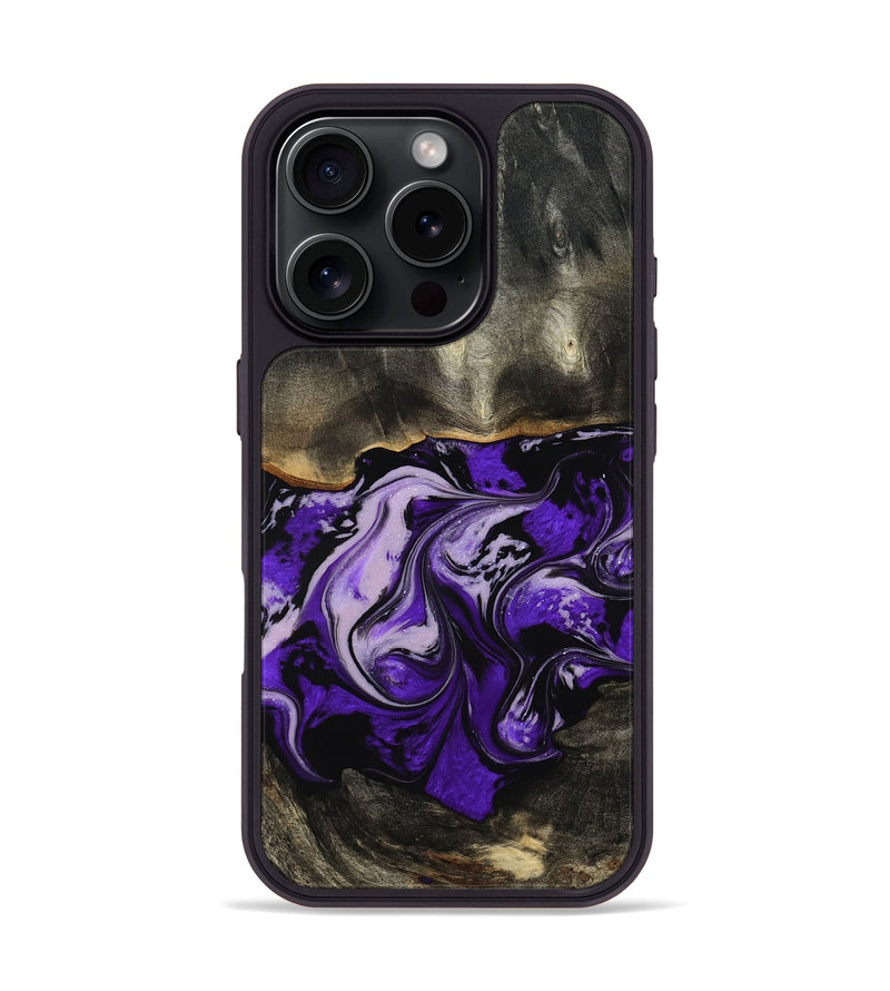 iPhone 16 Pro Wood Phone Case - Esta (Purple, 802168)