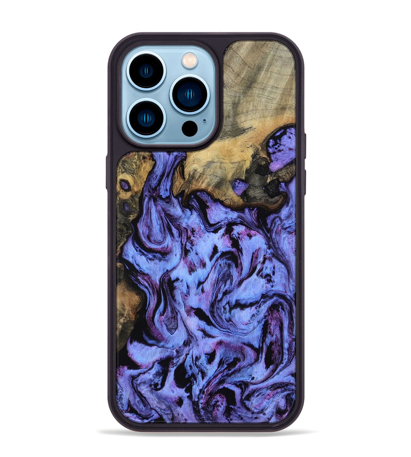 iPhone 14 Pro Max Wood Phone Case - Larry (Purple, 802169)