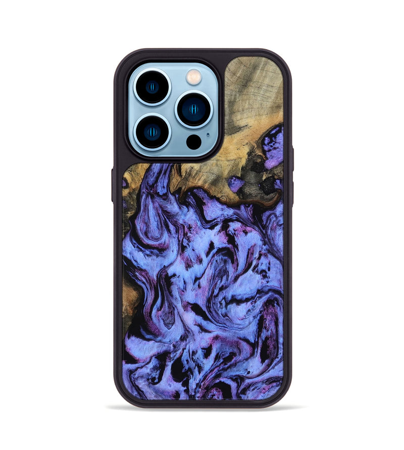 iPhone 14 Pro Wood Phone Case - Larry (Purple, 802169)