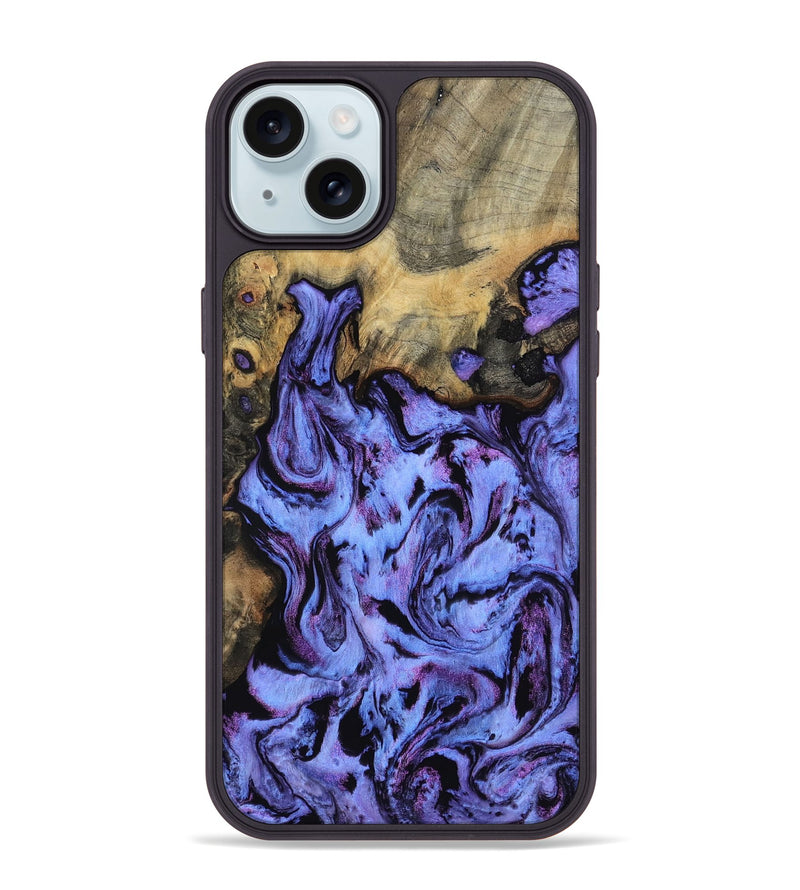 iPhone 15 Plus Wood Phone Case - Larry (Purple, 802169)