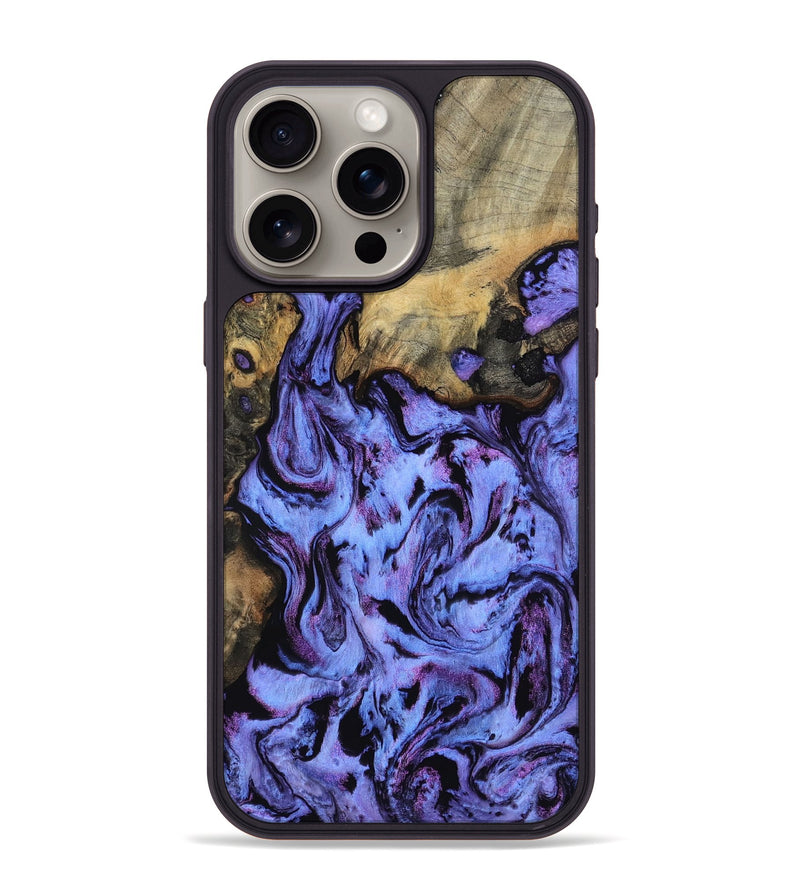 iPhone 15 Pro Max Wood Phone Case - Larry (Purple, 802169)
