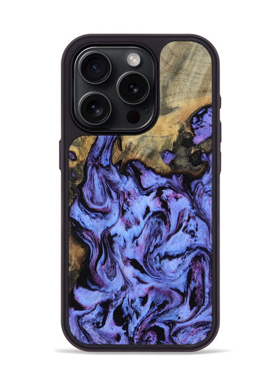iPhone 15 Pro Wood Phone Case - Larry (Purple, 802169)