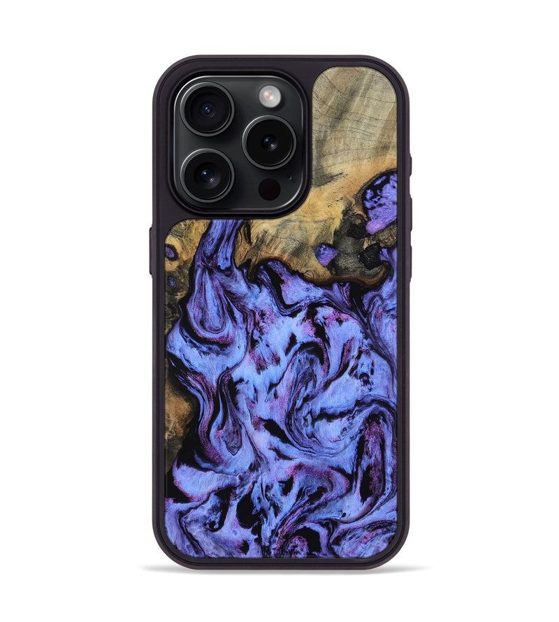 iPhone 15 Pro Wood Phone Case - Larry (Purple, 802169)