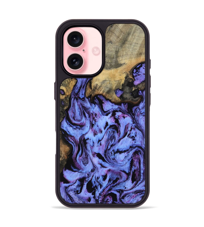 iPhone 16 Wood Phone Case - Larry (Purple, 802169)