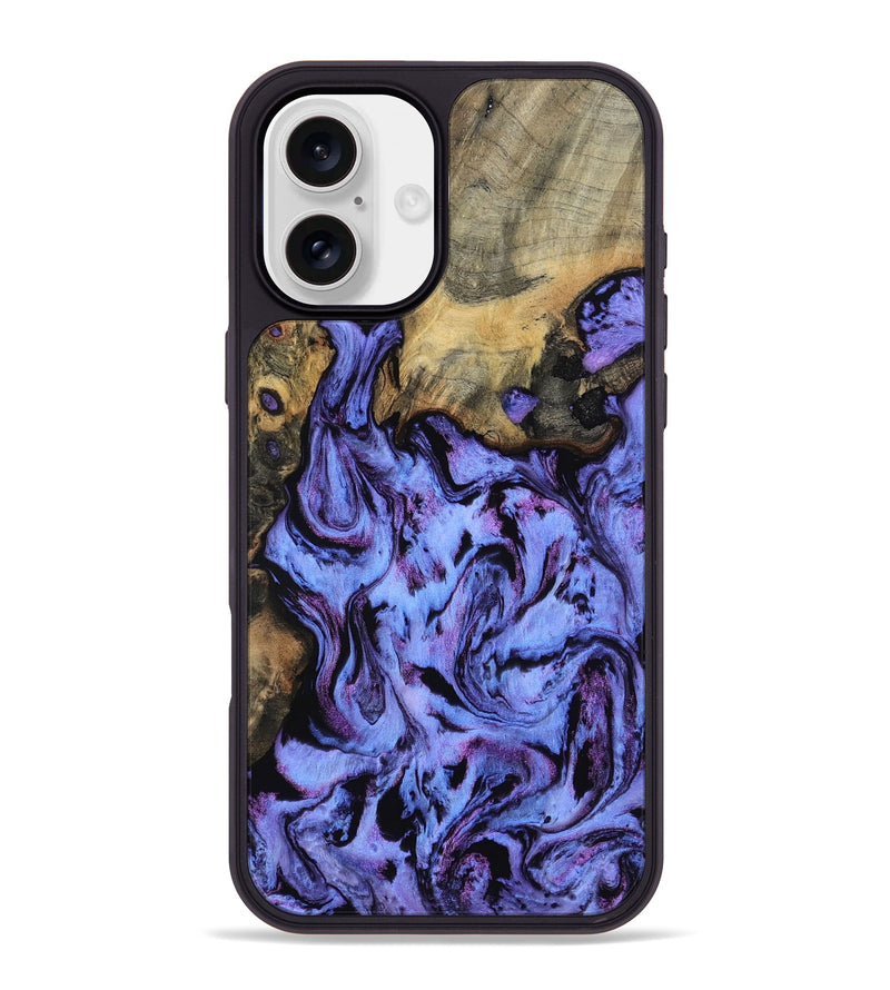 iPhone 16 Plus Wood Phone Case - Larry (Purple, 802169)