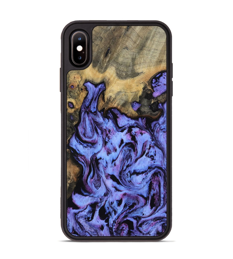 iPhone Xs Max Wood Phone Case - Larry (Purple, 802169)