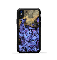 iPhone Xs Wood Phone Case - Larry (Purple, 802169)