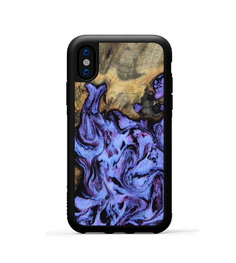 iPhone Xs Wood Phone Case - Larry (Purple, 802169)