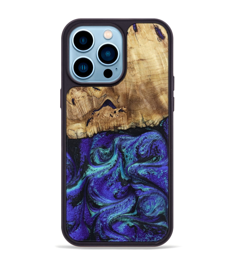 iPhone 14 Pro Max Wood Phone Case - Lilah (Purple, 802170)