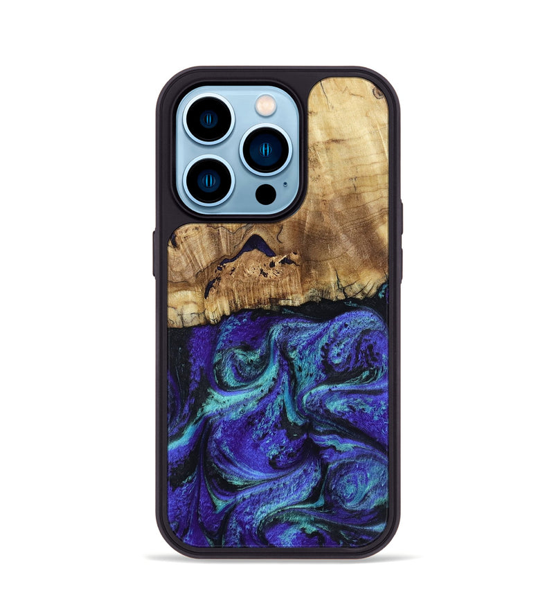 iPhone 14 Pro Wood Phone Case - Lilah (Purple, 802170)