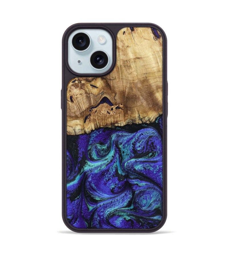 iPhone 15 Wood Phone Case - Lilah (Purple, 802170)