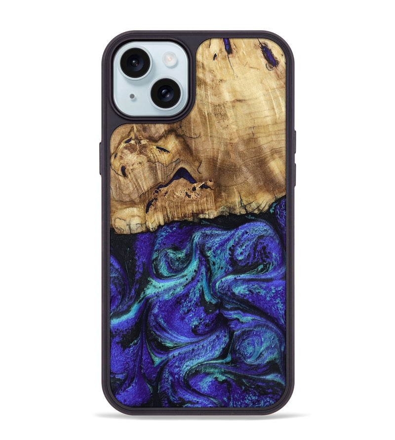 iPhone 15 Plus Wood Phone Case - Lilah (Purple, 802170)