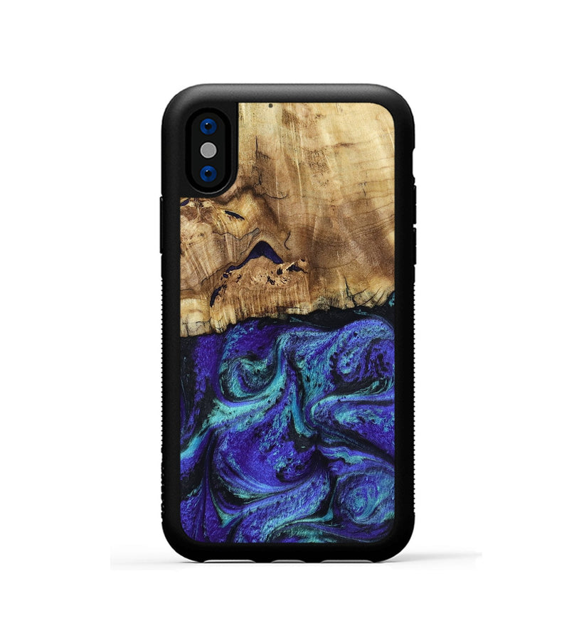 iPhone Xs Wood Phone Case - Lilah (Purple, 802170)