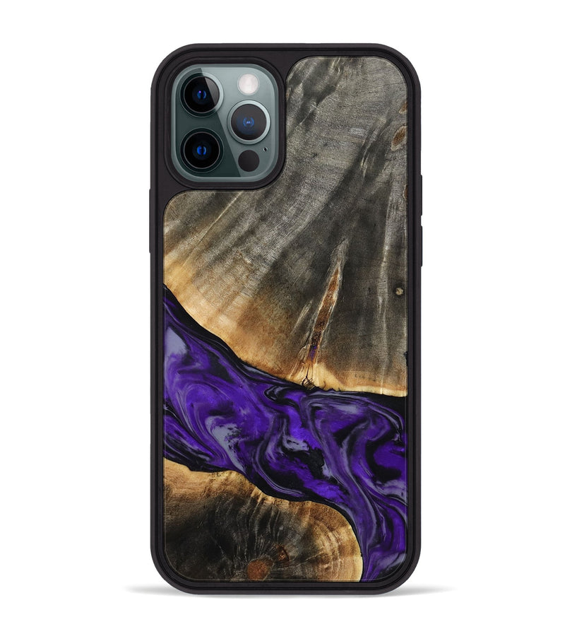 iPhone 12 Pro Max Wood Phone Case - Miller (Purple, 802171)