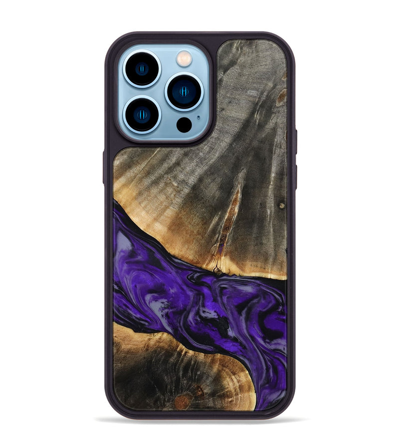 iPhone 14 Pro Max Wood Phone Case - Miller (Purple, 802171)